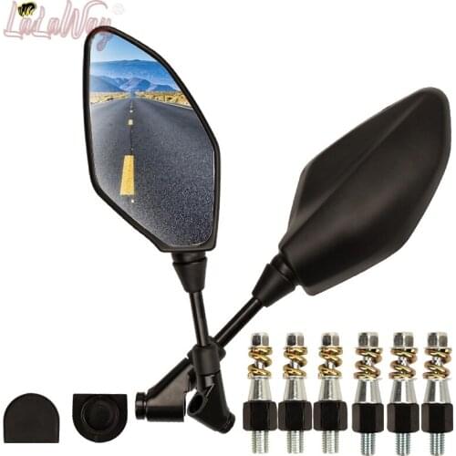 10mm 8mm Universal Motorcycle Convex Mirror Rearview Mirror Rotatable Adjustable Mirrors For Yamaha MT-09/07/03 YS150 CFMOTO NK