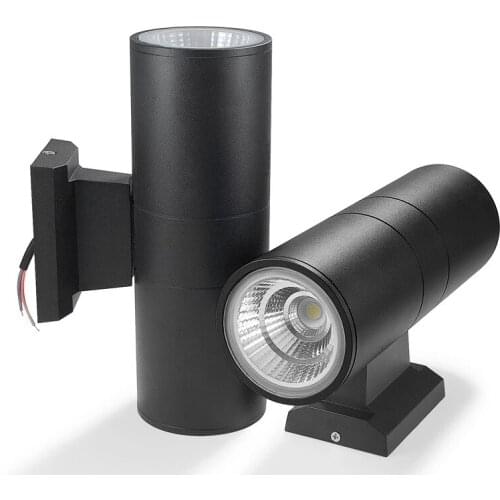 Waterproof Home Decor 6W 12W 18W 220 230V COB LED Wall Lamp Double head Wall Light for Indoor Outdoor Porch Street Path Lighting