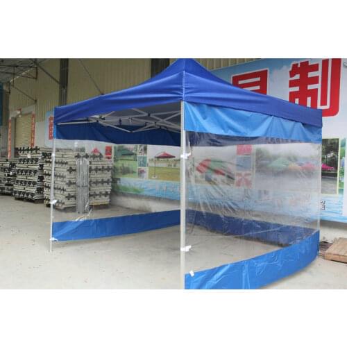 3x3M Sunshade Waterproof Awning Outdoor folding advertising tent with Transparent side wall