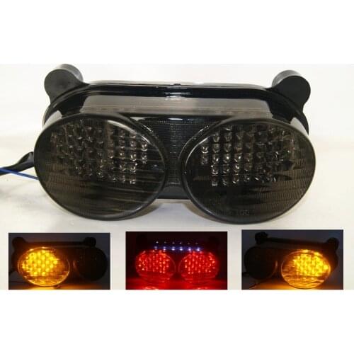 Waase For Kawasaki Ninja ZX6R ZX-6R G1 G2 J1 J2 1998 1999 2000 2001 2002 Rear Tail Light Brake Turn Signals Integrated LED Light