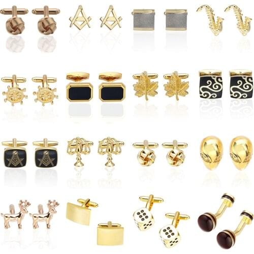 MeMolissa 18 Mix Mens Shirts Cufflinks Wedding Jewelry Exquisite Retro Pattern Design Cross Hexagon Flower Design high-grade