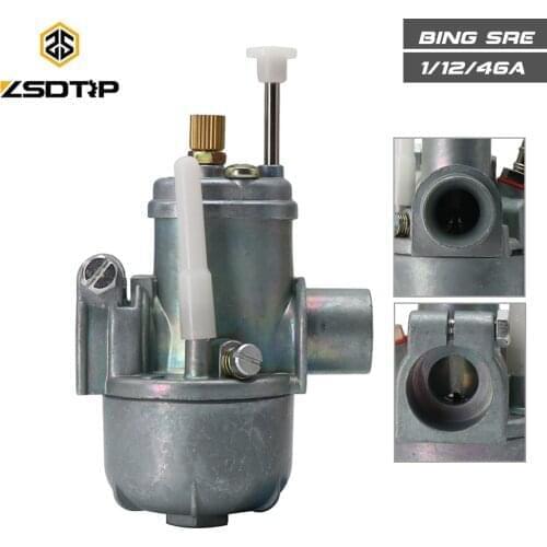 ZSDTRP For BING Carburetor 12mm BING Moped Carburetor For BING SRE 1/12/46A PUCH CASAL MUSTANG ZUNDAPP For 50/60cc Moped