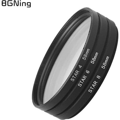 BGNing Star Filter 4X 6X 8X Point Line 37 40.5 43 46 49 52 55 58 62 67 72 77 82mm for Canon for Sony for Nikon DSLR Cameras Lens