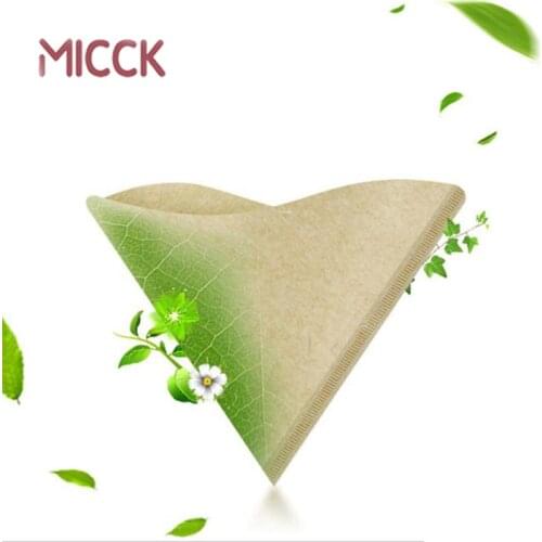 MICCK 100PCS Raw Wood Pulp Disposable Filters Eco-Friendly Healthy Barista Tools Filters Paper For Kitchen Cappuccino Cafe