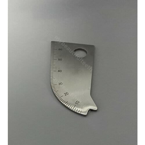 2Pcs Dental Bite Gauge Curved Caliper Mouth Gag Opening Capacity Measuring Ruler