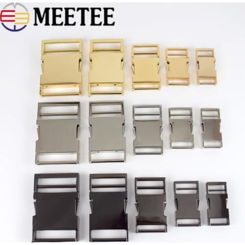 2pcs Meetee 14/19/25/32/38mm Metal Bag Strap Quick Side Release Buckle Dog Collar Webbing Belt Clip Clasp Parts Leather Craft