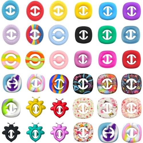 52 Styles Fidget Toy,Rainbow Fidget Snapper Toy Snap Sensory Hand Toy Party Popper Noise Maker for Autism Special StressReliever