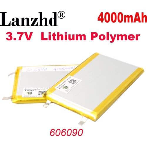 8-40PCS LI Polymer 3.7V Polymer Batteries 4000mAh 90*60*6mm Soft package battery For Power Bank Bluetooth Speakers Tablet DVD