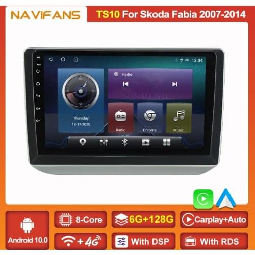 Carplay Auto Android 11 DSP Car Radio For Skoda Fabia 2 2007 - 2014 Car Multimedia Video Player GPS Navigation Stereo Receiver