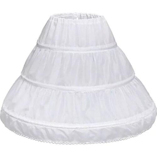 Children Princess Skirt Petticoat Girls Wedding Dress Hoop Skirts Accessories Drawstring Adjustable Waist Lining