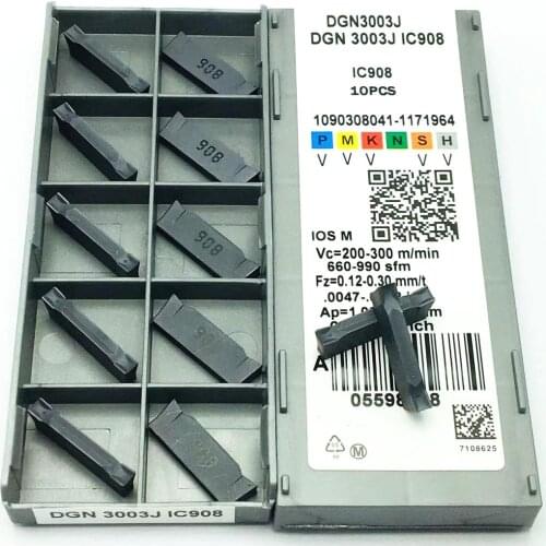 DGN2002C / DGN2002J IC908 DGN3003J /DGN3003C IC908 CNC Iscar carbide insert slotting DGN 3003J IC908 for cutting tools DGN 3003