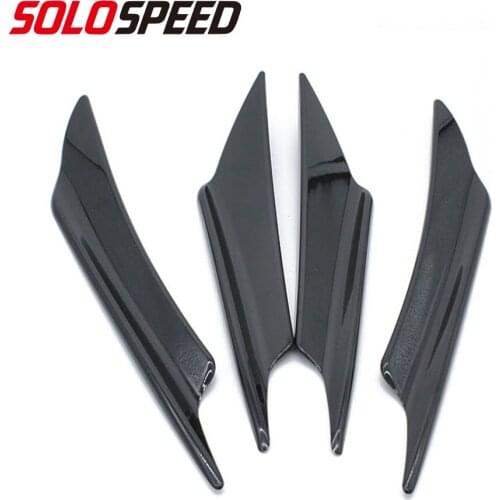4Pcs Front Bumper Lip Diffuser Splitter Fins Body Spoiler