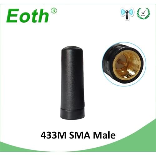 1pcs 433 MHz Antenna 2.15dBi SMA Male Connector Mini Size 433MHz antena directional antenne for wireless Lorawan watermeter 433m