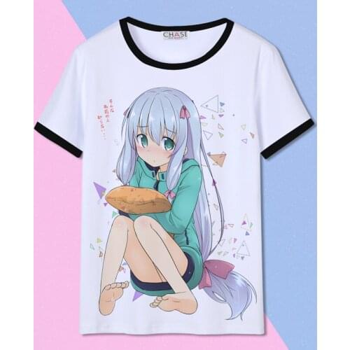 Unisex Anime eromannga sennsei Izumi Sagiri T-Shirt Masamune Izumi Yamada Elf Cotton Casual T-Shirt Tee T Shirts