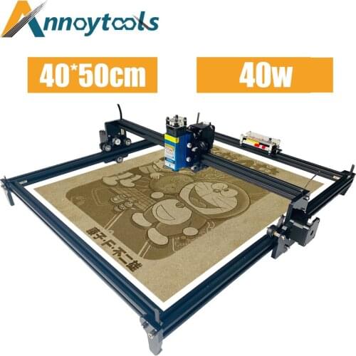ANNOYTOOLS 40*50cm 40W Laser Engraver 2 Axis CNC Wood Router Cutter Printer DIY Desktop Laser Engraving Cutting Machine 40W