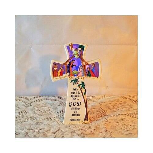 Christian lighted resin cross, Jesus ornaments, Christian gifts, Christ Jesus ornaments