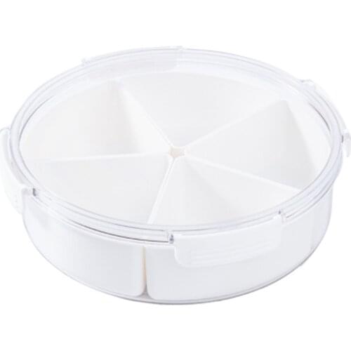 Candy box dried fruit nuts multi-mesh transparent lid removable snack tray household PET refrigerator fresh-keeping box