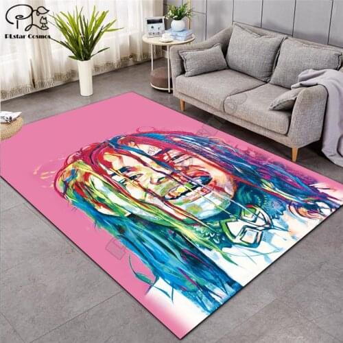 SInger 6IX9INE carpet Square Anti-Skid Area Floor Mat 3D Rug Non-slip Mat Dining Room Living Room Soft Bedroom Carpet style-06