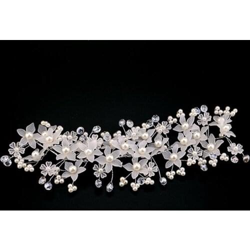 Fashion Crystal Bride And Bridesmaid Handmade Frosted Pearl Decoration Headdress Wedding Dress Accessories