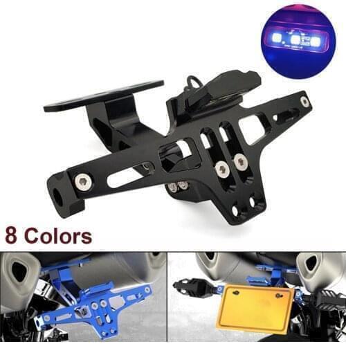 Motorcycle Rear License Plate Mount Holder LED Light Moto Bracket Frame For Suzuki GSXR1000 GSXR1100 GSXR400 GSXS1000 DL1000