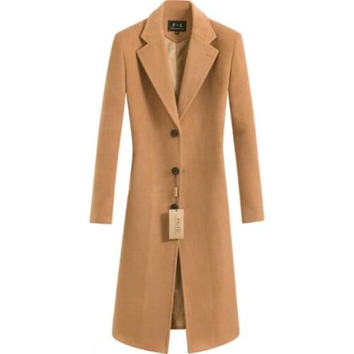 Khaki casual woolen coat men trench coats long sleeves overcoat mens cashmere coat casaco masculino inverno erkek england S- 9XL