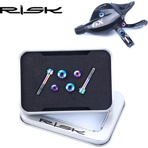 RISK Bicycle Titanium Alloy Finger Dial Ultra Light Fixing Screw Set for SRAM GX/Eagle/X9/X01X01 Eagle/XX1