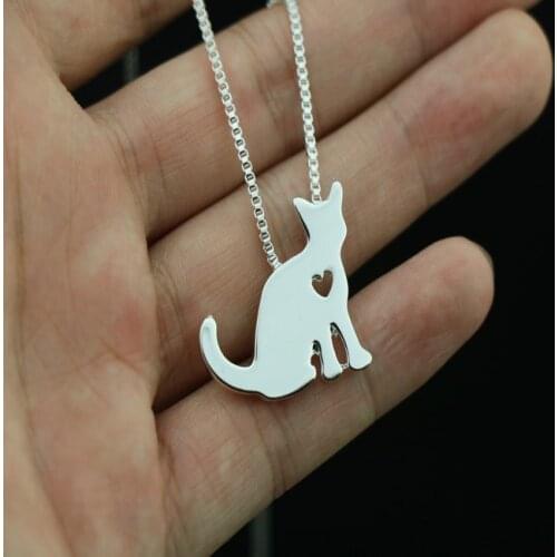 Cat necklace animal pendant cat jewelry for birthday gift pleasantly surprised