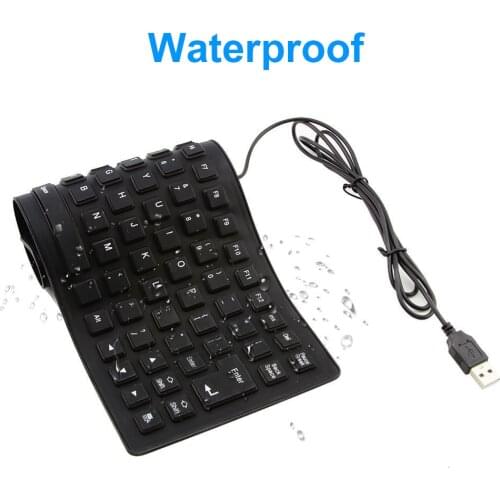 85 Keys Portable Mini USB Keyboard Flexible Waterproof Soft Silicone Gaming Keyboard Tablet Foldable Computer Keyboard Laptop