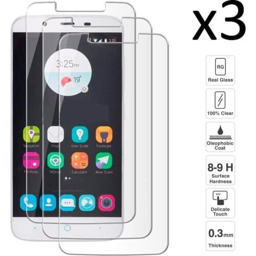ZTE Blade A310 Set 3 pieces tempered glass screen protector anti-scratch ultra thin easy to install