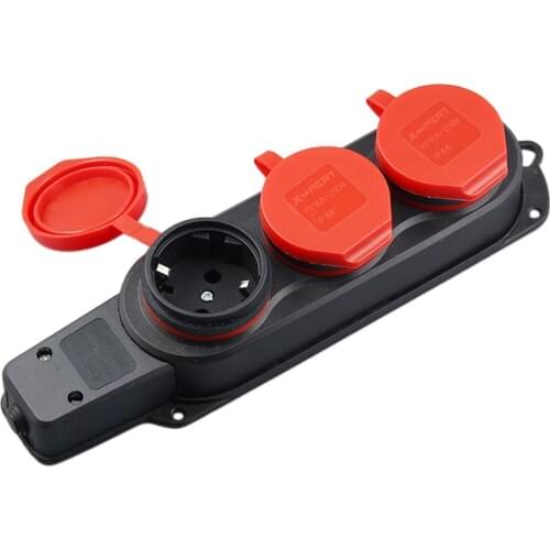 16A 3000W Eu Plug Ip44 European Standard Outdoor Waterproof Socket