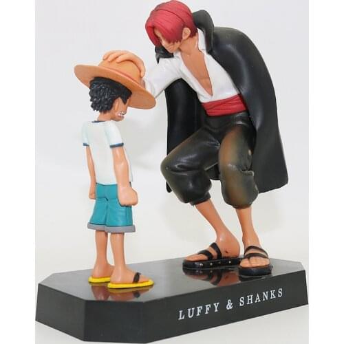 17cm Anime One Piece Four Emperors Shanks Straw Hat Luffy PVC Action Figure Doll Collectible Model Toy Christmas Figurine Gift