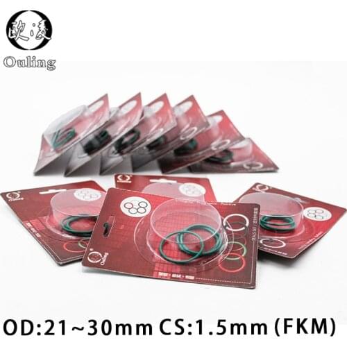3PC Fluorine rubber Ring FKM Oring Kit OD21/22/23/24/25/26/27/28/29/30*1.5mm Sealing O-ring Washer Gaskets Oil Ring Fuel Set Box