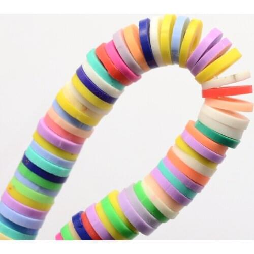 380~400pcs/strand Round 6mm Clay Loose Boho African Disc Beads Flatback Charms Spaces For Jewelry Making Findings Accessories