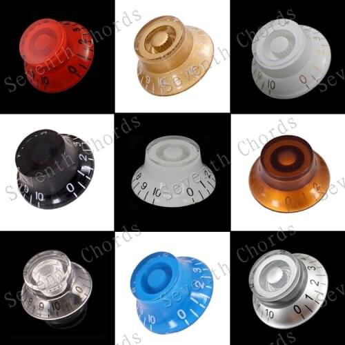 4 Pcs Flying Saucer Style Multicolor Acrylic Volume Tone Speed Control Knobs Turn Buttons for LP Electric Guitar