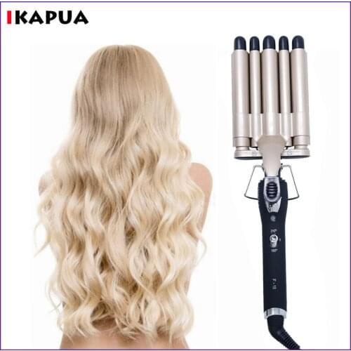 5 Barrels Hair Curling Iron Wand Professional Hair Curler Waver Tourmaline Ceramic Fast Heating Hair Waving Styling Tools