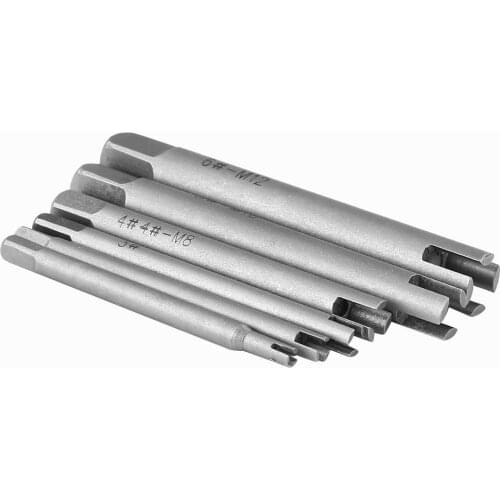 6pcs/set Remove Stripped Damaged Screw Tap Extractor Drill Bits Set Home Accessories Tools Alloy Steel Broken Head Taps