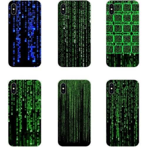 Accessories Phone Cases Covers For Apple iPhone X XR XS 11 12Pro MAX 4S 5S 5C SE 2020 6S 7 8 Plus ipod 5 6 Fashion Matrix Code