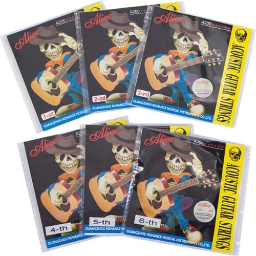 Alice A206 SL Acoustic Guitar Strings Wood Guitar Strings Antirust Coated 10 sets/lot Guitar Strings Wholesale