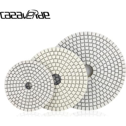 Casaverde 1pc/lot 80/100/125mm dry or wet polishing pads for polishing granite,marble and engineered stone