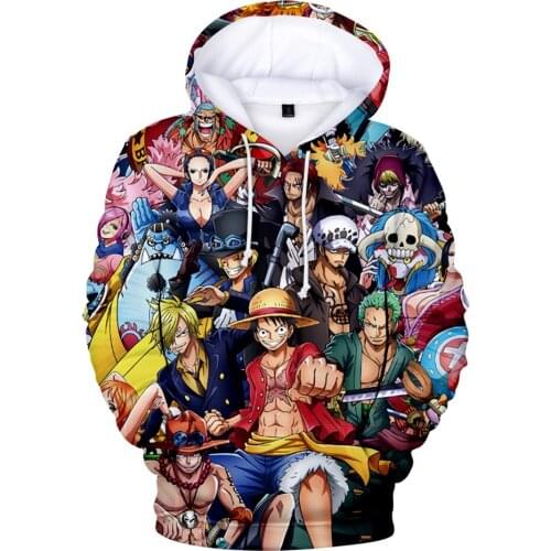 Hot Anime Hoodie Printed One Piece Sweatshirts Autumn Winter Fashion Casual Sweatshirt Men/Women 3D Print One Piece Mens Hoodies