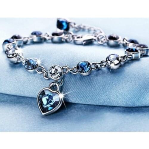 Beautiful Elegant Bracelet Bangle For Women Lady Fashion Bracelets Crystal charm Women Link Chain Jewelry Bangles 2021