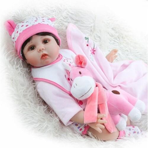 NPK 55cm Soft Silicone Reborn Baby Girl boy Dolls Toy Play House Lifelike Newborn Babies bebes Reborn Doll Tos Gift for Girl
