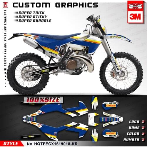 KUNGFU GRAPHICS Custom Decal Stickers Dirt Bike Vinyl Wrap Kit for TE FE TX FX FS TC FC 125 300 350 450 2017 2018 2019