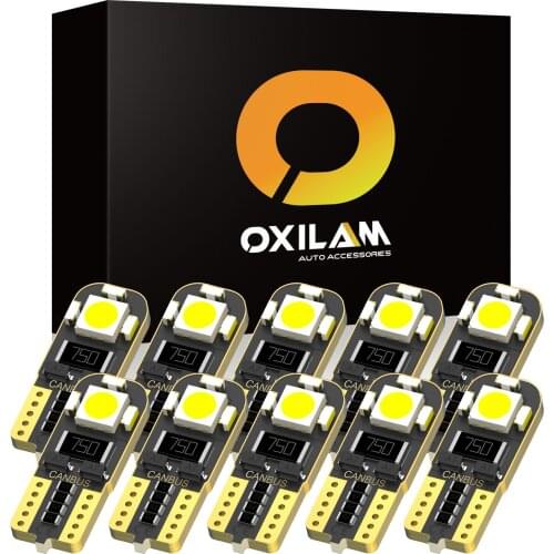 2/10 Pcs T10 LED W5W 194 Canbus Bulbs Car Door Light Auto Interior Lamp For Lada Granta Fl Vesta Samara Kalina Xray No OBC Error