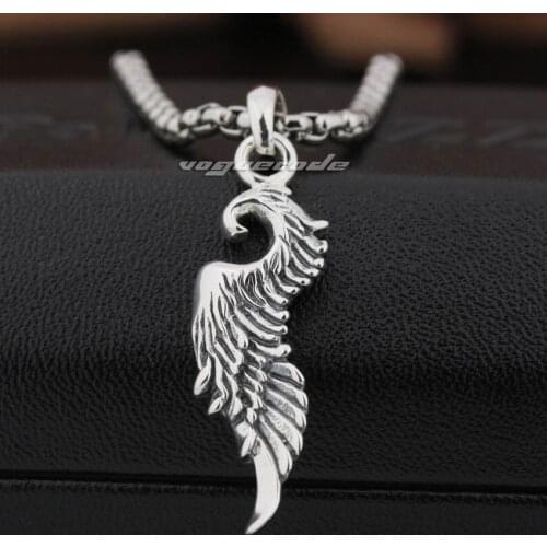 LINSION Tiny Devil Wing 925 Sterling Silver Charms Pendant 8Q020