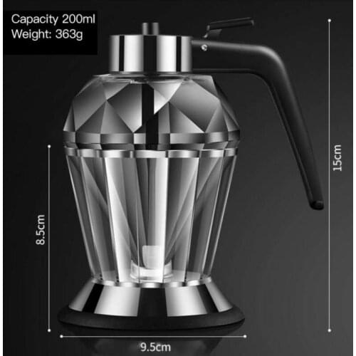 Oil Dispenser Diamond Glass Olive Oil Vinegar Bottle One-handed Refueling Bottle Spout Pourer Kitchen Cookin Diamond Oil Bottle