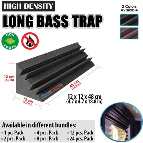 Arrowzoom 4.7" x 4.7" x 18.8" Mini Long Corner Bass Trap Studio Panel Sound Absorbing Acoustic Foam Treatment KK1138