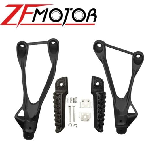 Motorcycle Rear Foot Pegs Footrests Pedals For KAWASAKI NINJA ZX-6R 2005 - 2008 ZX6R ZX 6R 2006 2007 Bracket Aluminum