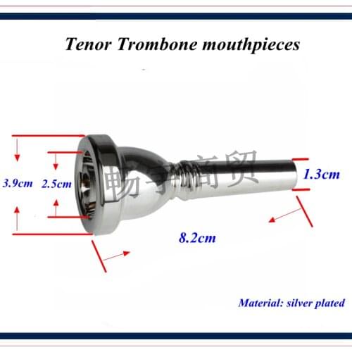Tenor Trombone mouthpieces slide trombone mouthpieces parts Material of copper silvering mouthpiece