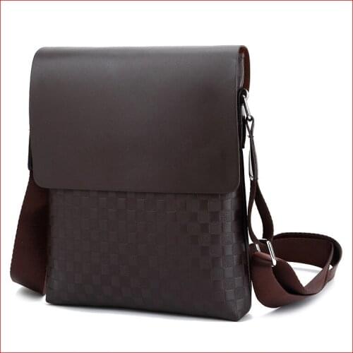 Mens shoulder bags 2021 new Personalized Fashion Mens Plaid European and American One Shoulder Messenger Bag